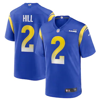 mens nike troy hill royal los angeles rams game player jers